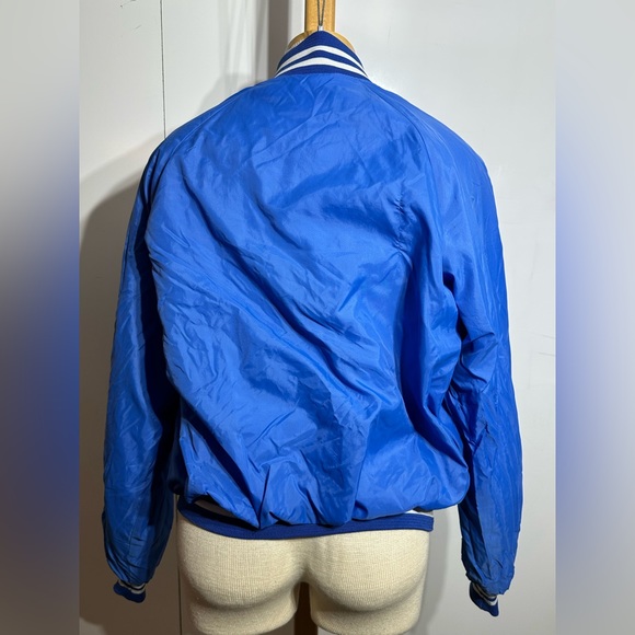 Vtg Producers Bomber Jacket Mens Large Blue Snap Button Jacket - Picture 7 of 10
